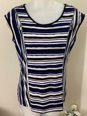 Tan Jay Top w zippers Sz Small fits S/M 35-37 bust